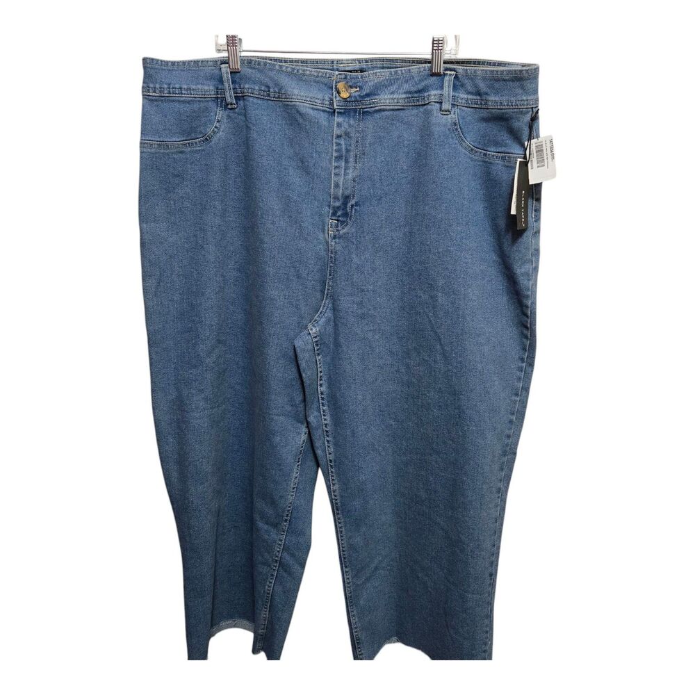 Black Tape Jeans Womens Size 24W Frayed Hem Light Wash NEW